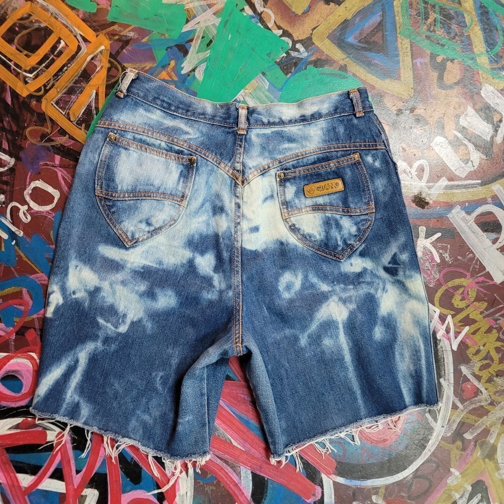 Gitano Women's Custom Reverse Tie-Dye Denim Short… - image 7
